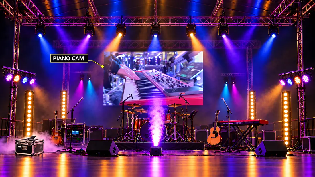 Piano cam on the light show